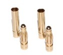 Gold connectors 3 mm (2 pairs)