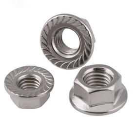 Hex Stainless steel Flanged Nut M3 (10pcs)