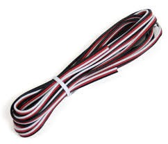 Flat Servo Wire Futaba colors 1 meter  