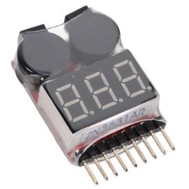2in1 Lipo Battery Low Voltage Tester 1S-8S Buzzer Alarm